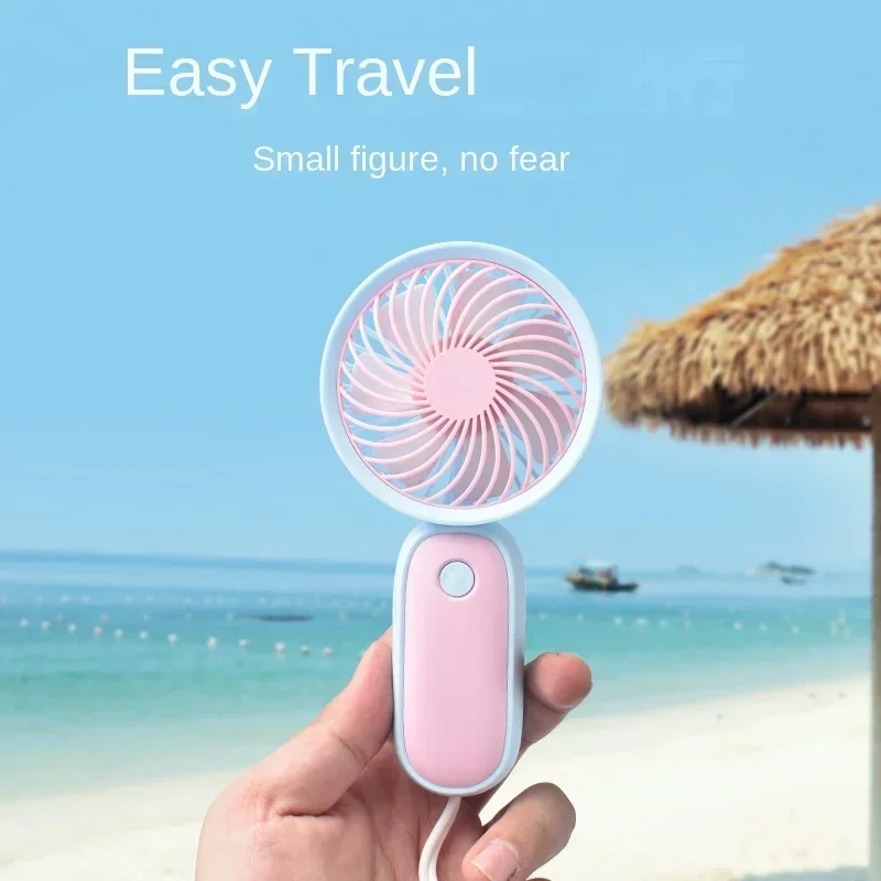 Nuovo Mini ventilatore elettrico portatile ad alto vento silenzioso compreso corde appese strumento da campeggio portatile ricaricabile USB per condizionatore d'aria