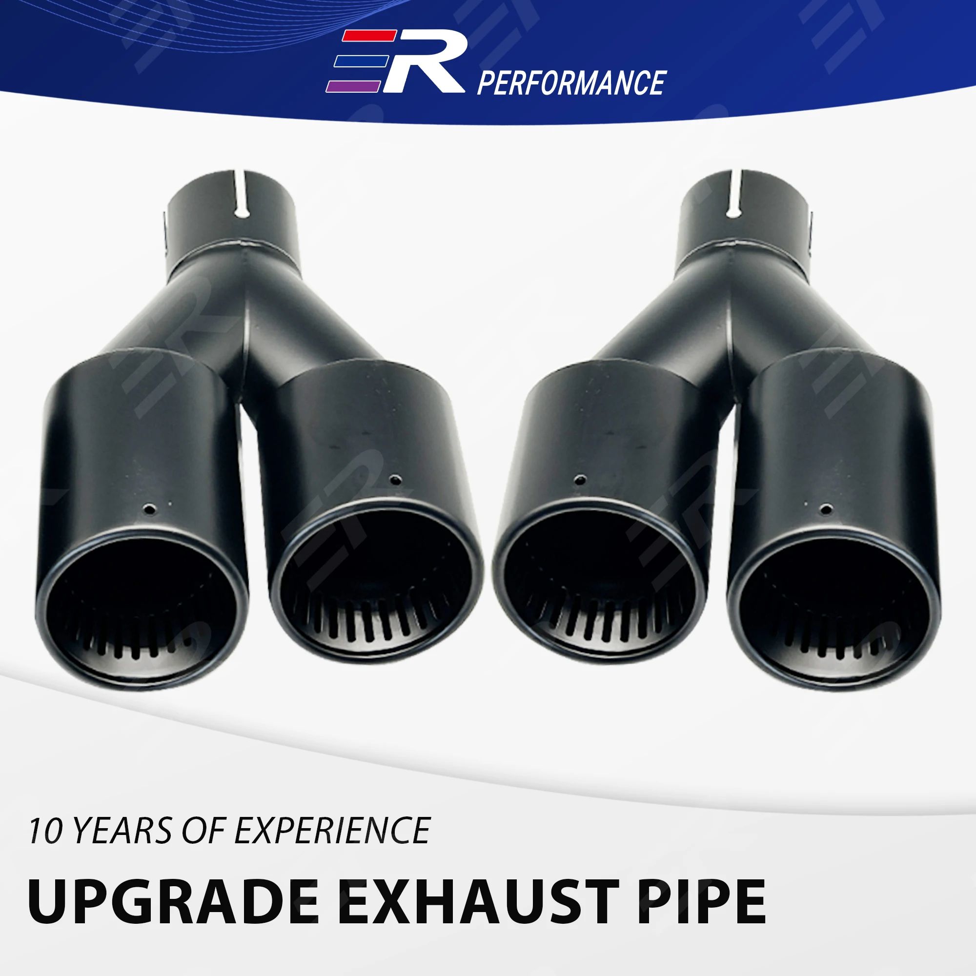 

1Piece Double Matte Stainless Steel Car Muffler Tip V Type Exhaust Tip System Pipe Universal Exhaust Tip Nozzle Car Decoration