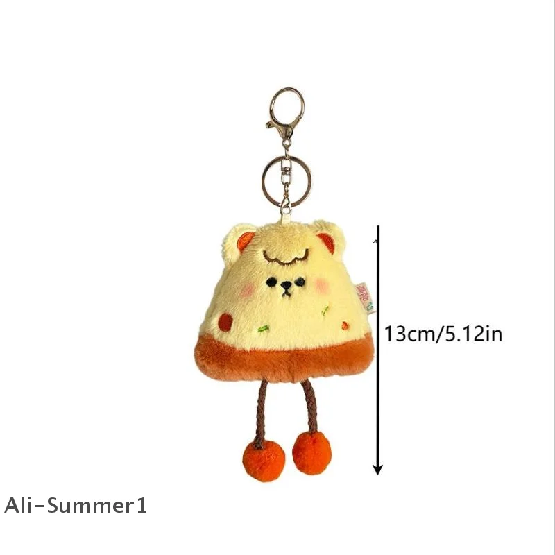 พวงกุญแจตุ๊กตาพิซซ่าชีสสุดน่ารัก รูปทรงสามเหลี่ยม การ์ตูนน่ารัก ตุ๊กตาผ้าเนื้อนุ่ม ของตกแต่งกระเป๋าเป้ ของขวัญสำหรับเด็ก