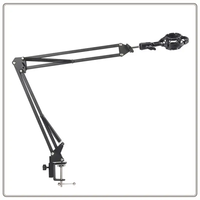 موثوقة-ميكروفون الذراع حامل الجدول العلوي العالمي ناتئ حامل ميكروفون ميكروفون صدمة المشبك حامل للميكروفون ، مايكرو