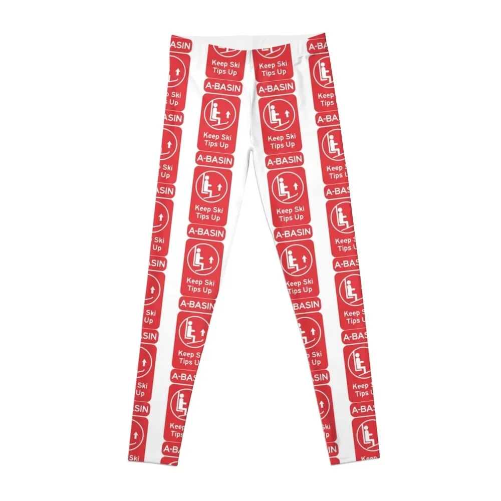 

Ski Tips Up! It's time to ski! A-Basin! Arapahoe Basin, Colorado Leggings legging push up sports shirts gym Womens Leggings