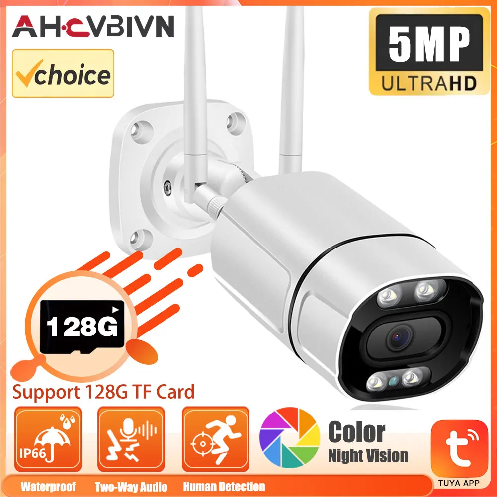 

5MP WiFi IP Wireless Camera Tuya Smart Life Home Outdoor Home Security Camera CCTV Video Surveillance Audio Human Detection Cam