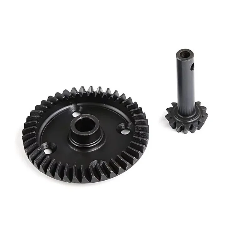 Hard Steel Helical Cut Rear Differential Ring Gear and Pinion Gear for LOSI 5ive-T Rovan LT Truck SLT V5 Buggy and KM