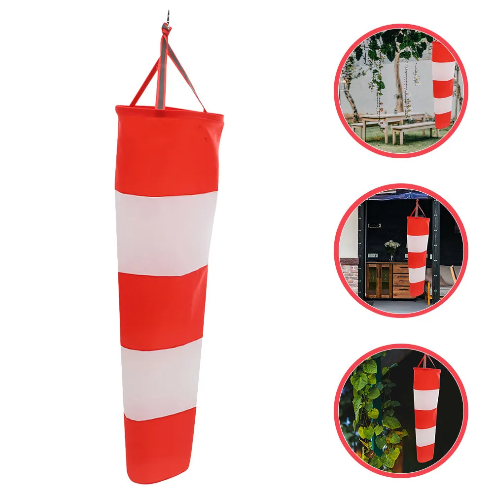 2Pcs Oxford Cloth Windsock Outdoor Rainproof Wind Direction Flag Bright Contrast Design Heavy Duty Hanging Wind Sock for Garden