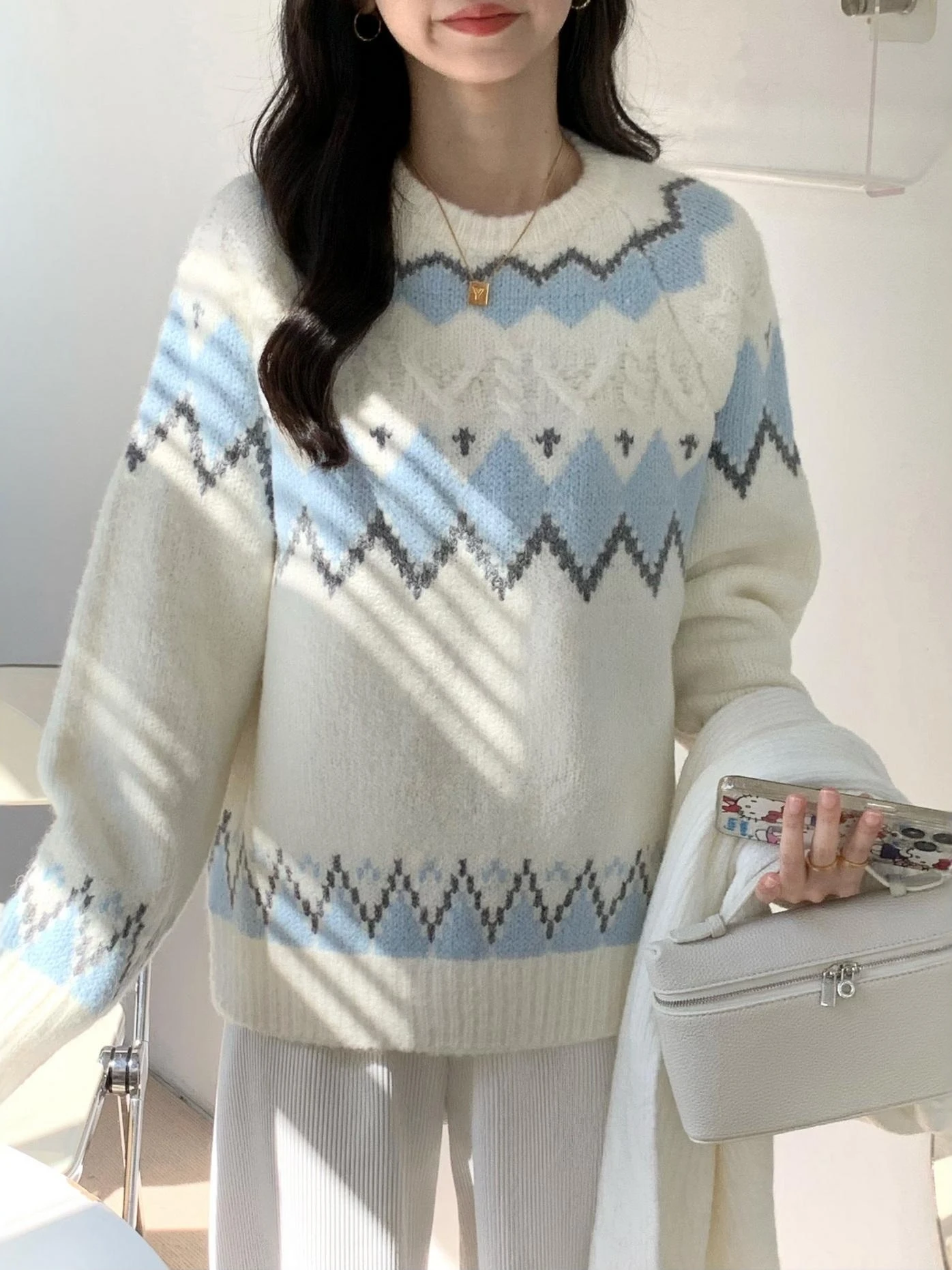 レディース オーバーサイズ ティーネッド ニット セーター アウトレット ストア テーラード ルーズフィット 快適 冬用 ラジースレ ソフト ウール トップス