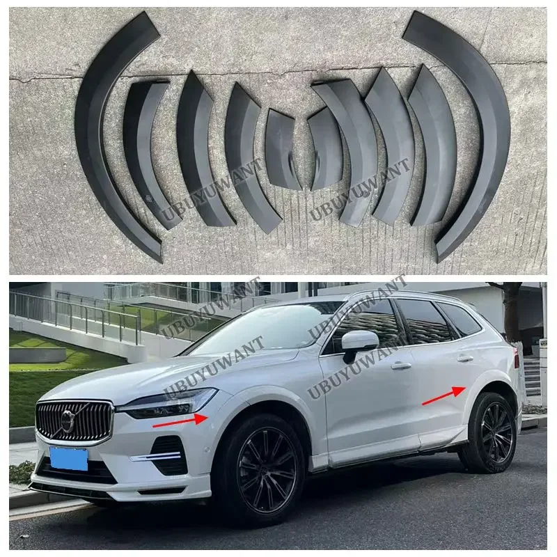 10 PCS For Volvo XC60 GEN 2 High Quality Auto Mudguards Car Fender Wheel Eyebrow Protector Wheel Arch Trim Strip 2018-2025