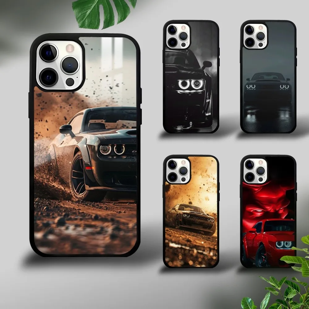 

D-Dodge H-Hellcat SRT Phone Case For iPhone 16 15 14 13 12 11 Pro Xs Max Mini Plus Celulares Hard Funda