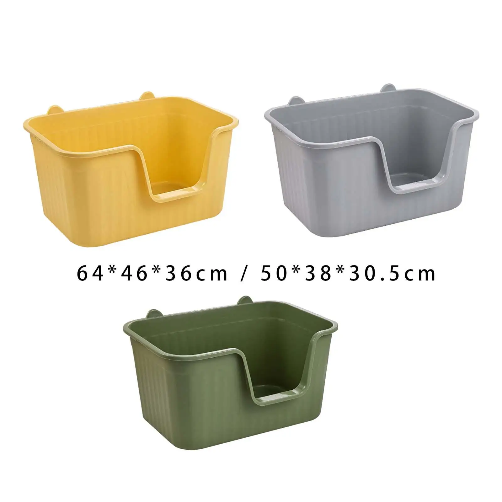 Cat Litter Box Bedpan Easy To Clean Splashproof Open Top Pet Litter Tray Semi-Enclosed Anti-Sand And Anti-Splash Cat Feces Box