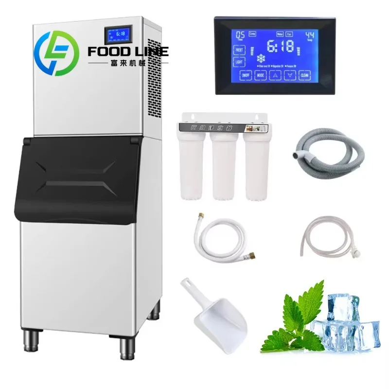 Cube Ice Maker With Rapid Ice Forming Cycle, Thick Insulated Storage Bin, Produce Crystal Clear Cube Ice For Bar And Beverage