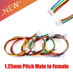 5Pcs 1.25mm Pitch Male to Female Housing Connector 2P 3P 4P 5P 6P Wire Cable Connector 200mm JST 1.25mm Jack Plug Connectors