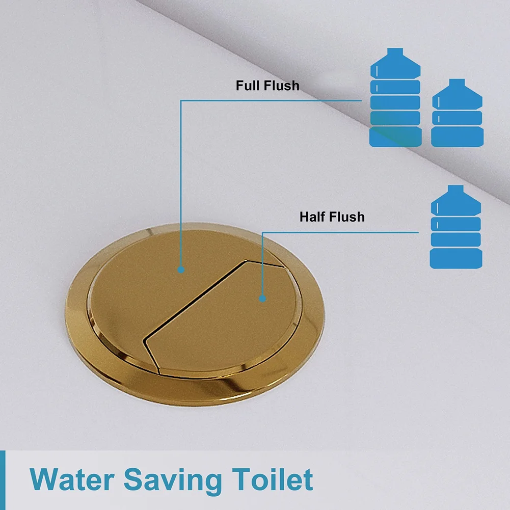

48mm Dual Flush Mechanism Dual Flush Toilet Button Gold Toilet Button Bathroom Decoration Consistent Flush Performance