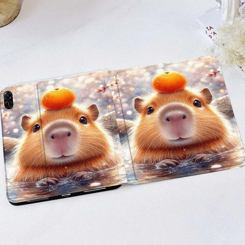 

Capibala Cute Anime For Huawei MatePad M5 T5 SE 11 Pro Honor Tab 5 V7 V8 X9 GT 10.1 10.8 Inch Tablet Case