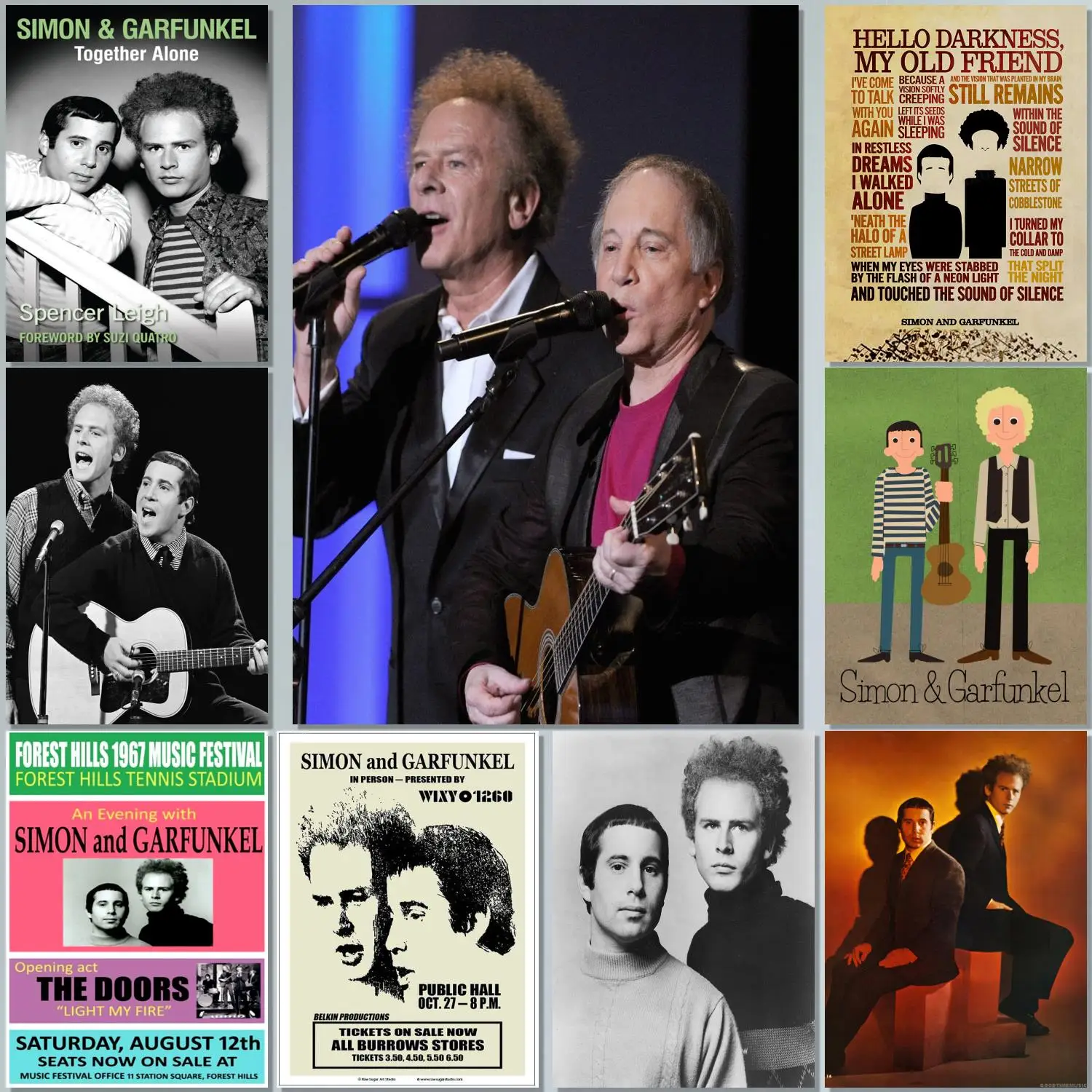 Singer Simon and Garfunkel Band Painting 24x36 Wall Art Canvas Posters room Modern Family bedroom Decoration Art wall decor