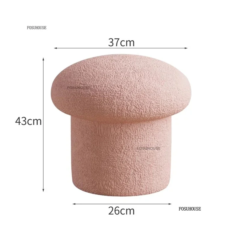 الشمال امبسوول البراز مصمم أثاث غرفة المعيشة المنزل الأحذية تغيير البراز جولة الفطر منخفضة البراز الشرفة المدخل العثمانيين