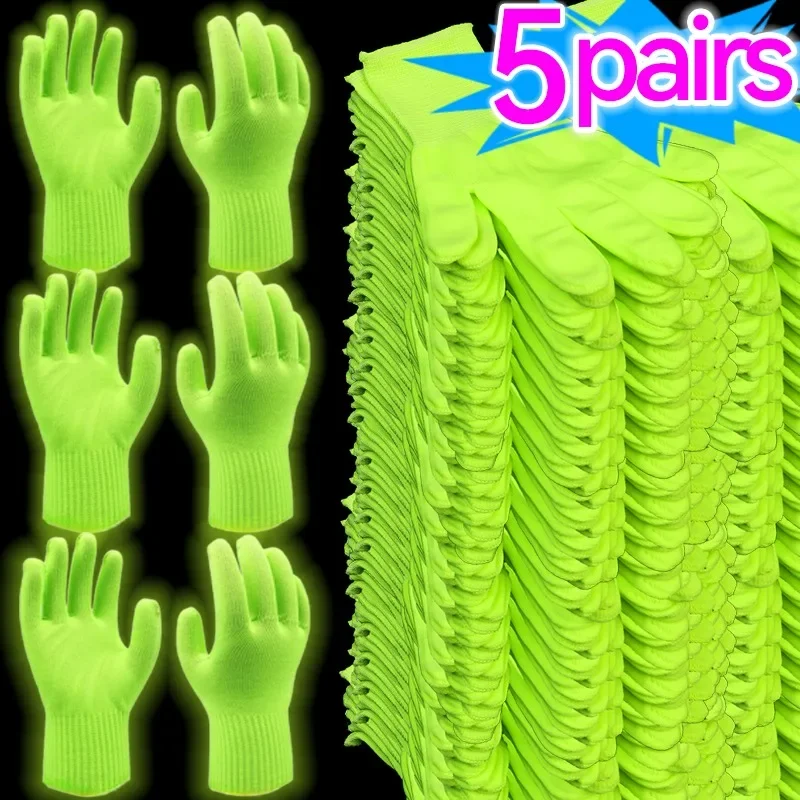 1/5Pairs Fluorescent Gloves Luminous Magic Party UV Bar Atmosphere Props Women Men Vocal Concert Glow in The Dark Neon Mittens