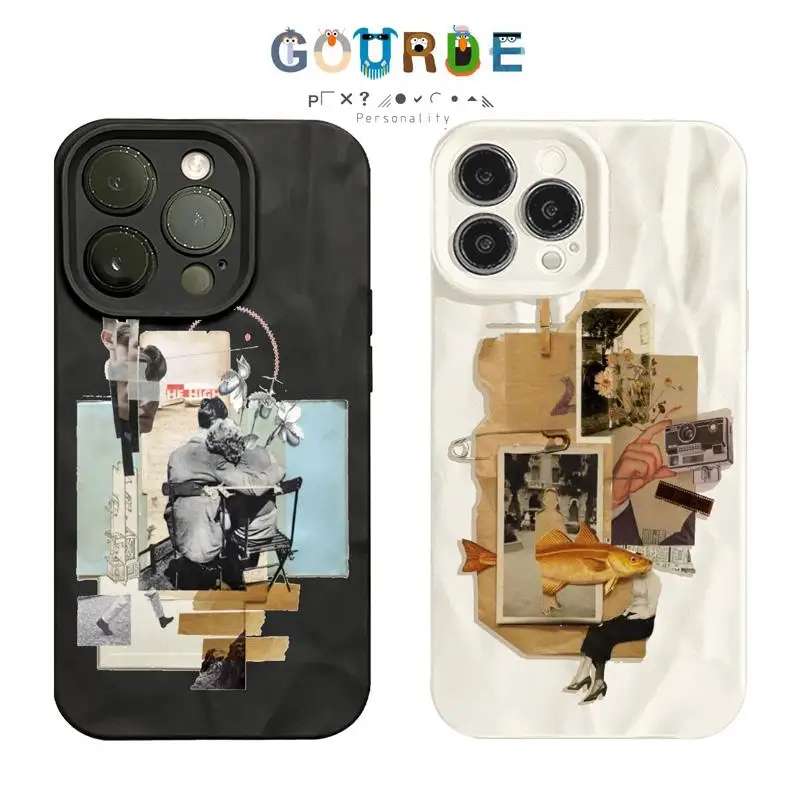 

Gourde Retro nostalgia style patterns Phone Case for Iphone 16 15 14 12 13 11 Pro Max IP 7 8 Plus Iphon X XS XR Xs Max