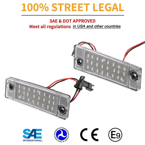 2Pcs For Chevy Chevrolet Captiva 2006- LED Number License Plate Lights Lamps For Opel Antara 2006-2017 Canbus No Error 24smd - Image 2