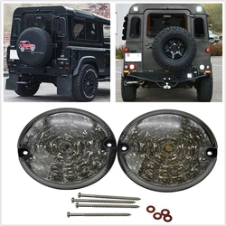2Pcs LED Rear Fog Lamp Round Signal Lights Reversing Indicator Lamps Accessories For Land Rover Defender 90 110 2001-2016 95mm