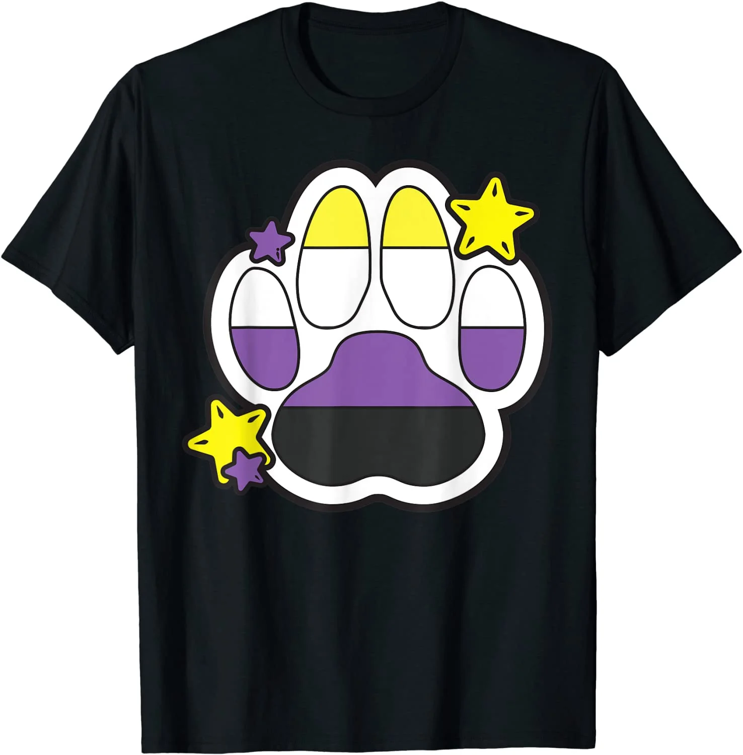 

Non Binary Furry Paw Month Rights Pride Week Gifts T-Shirt