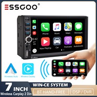 ESSGOO 7 Inch Car Radio 2 Din Carplay Android Auto Universal Car Multimedia Player Autoradio DSP HD Touch Screen FM Bluetooth
