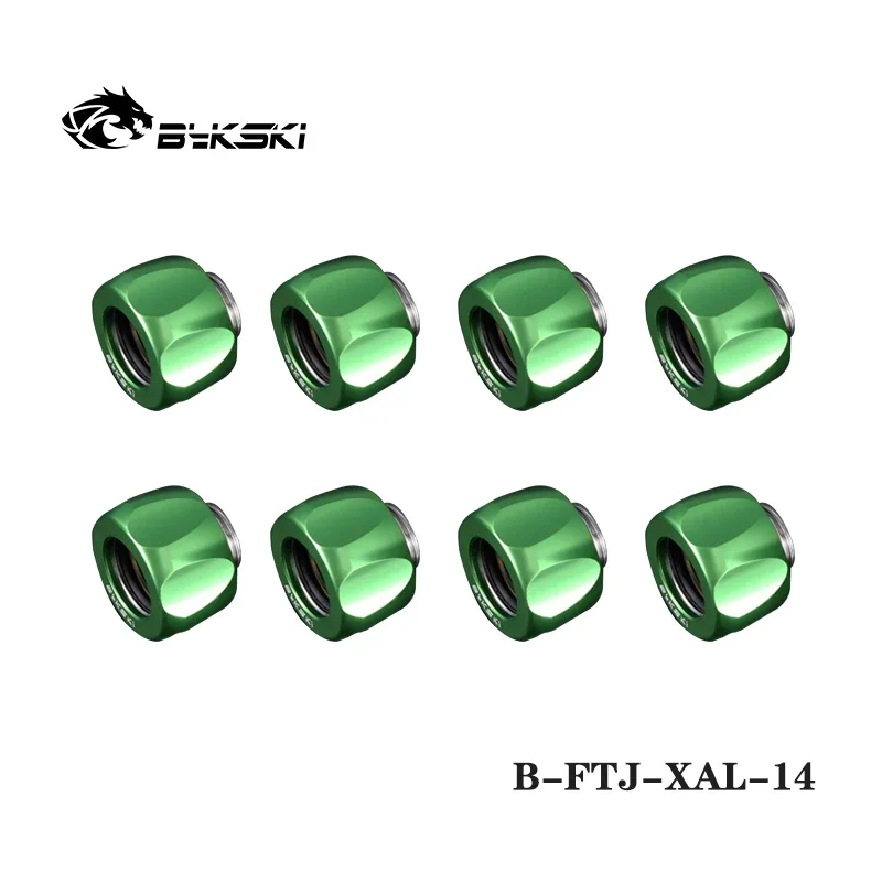 Bykski 8 ชิ้น/ล็อต OD14mm Hard ท่อการบีบอัดมือ G1/4 ''ขั้วต่อทองเหลืองใช้สําหรับอะคริลิค PETG Rigidity Tube B-FTJ-XAL-14