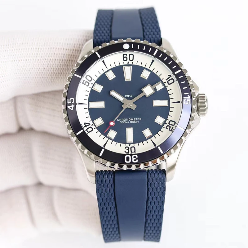 Sapphire Ceramic 42mm Luxury New Automatic Watch for Men Mechanical Watches, Stainless Steel, Super-Ocean Black Rubber