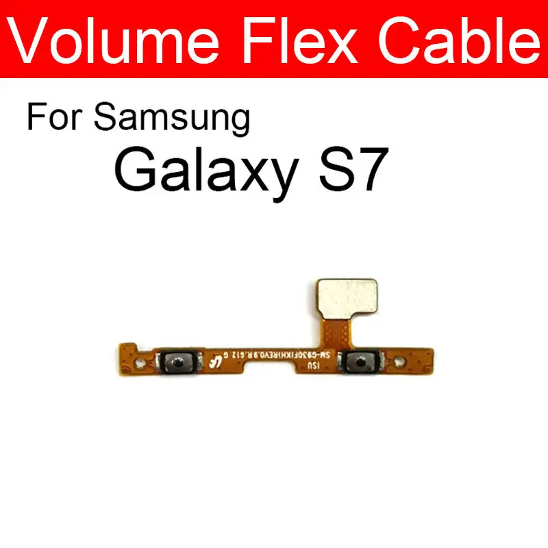 Cable flexible de alimentación y volumen para Samsung Galaxy S7 S7 Edge G930 G930F /A/V/P G935 G935F /A/V/P botón de Control de Audio cinta flexible