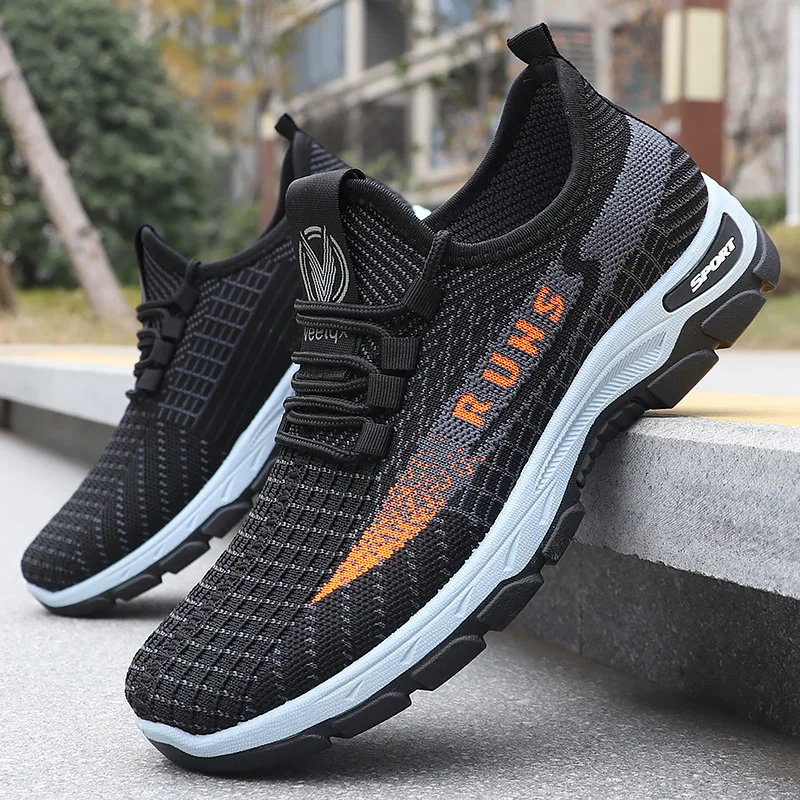 

2025 Spring Men's Loose Sports Shoes Polyurethane Breathable Mesh Lightweight Outdoor Anti slip Wear resistant Casual Shoes