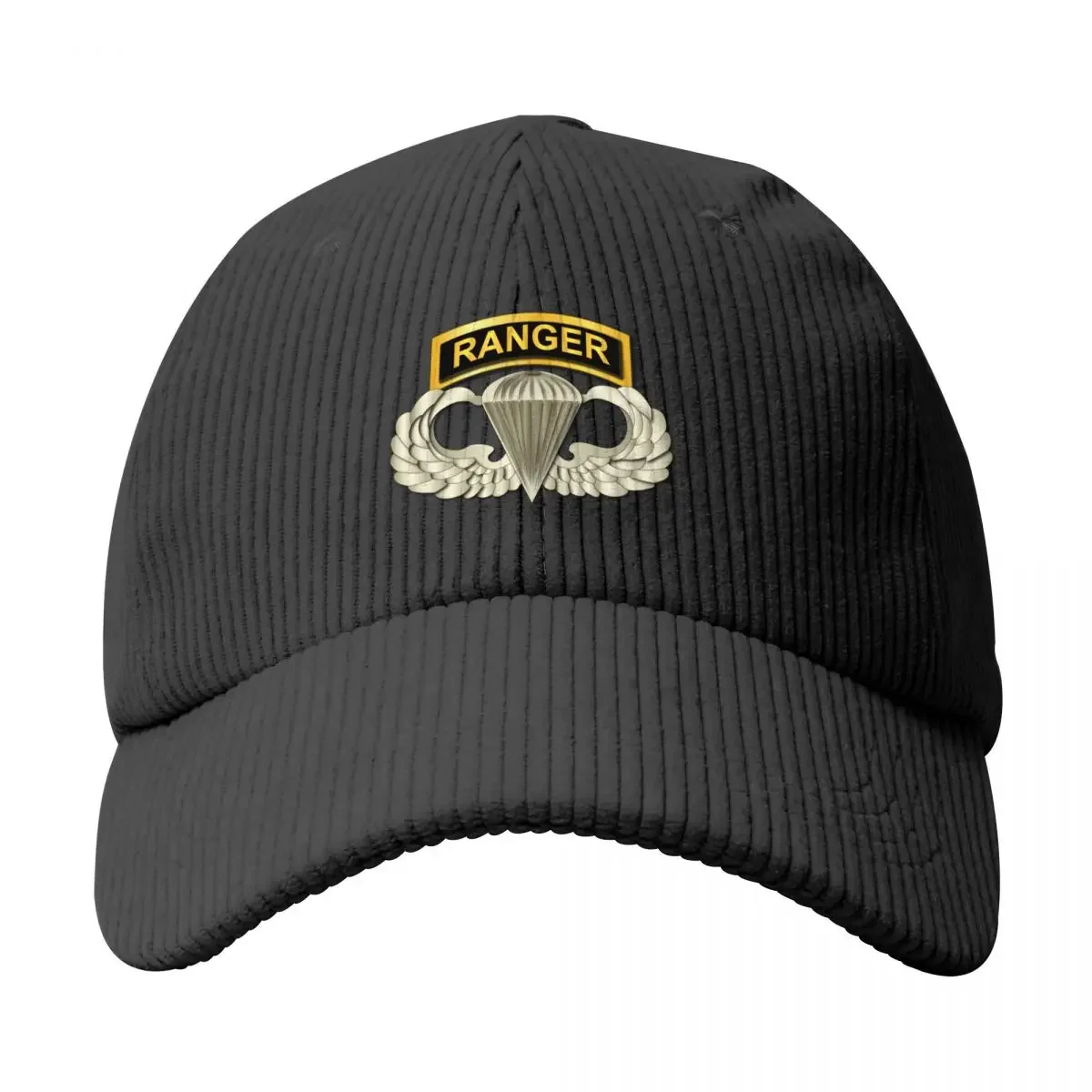 SOF - Airborne Badge - Ranger Tab Corduroy Baseball Cap Anime Sunscreen hiking hat Men Women's