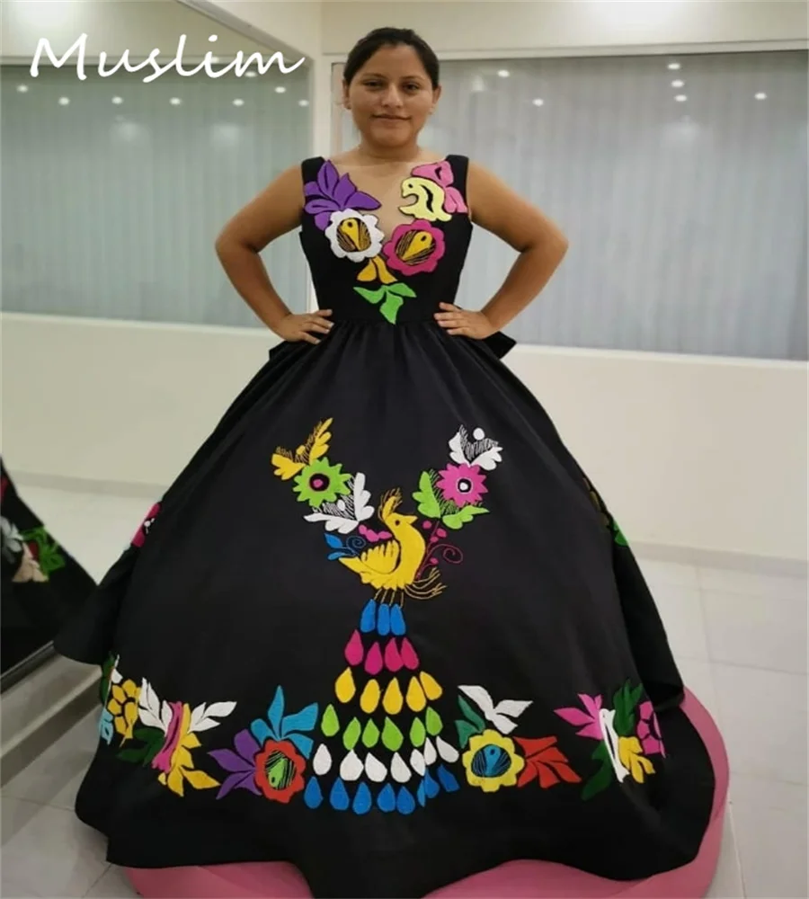 Lindo vestidos quinceanera mexicanos com bordado colorido vestido de quinze aniversário vestido de xv debutante mariage personalizado