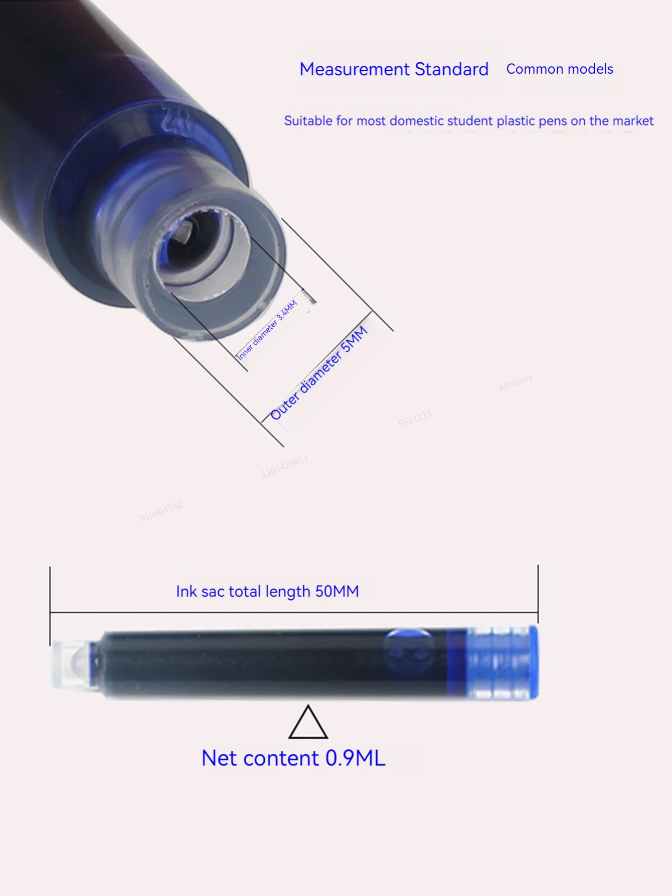 12-36 قطعة/المجموعة الملونة الحبر كيس قلم حبر خراطيش الحبر عبوات الحبر 3.4 مللي متر عبوات إعادة الملء الرسم اللوازم المكتبية المدرسية