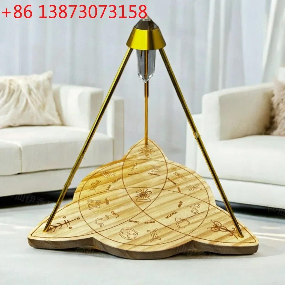 Wooden Crystal Display Stand Living Room Decoration Base Alloy Bracket Figurines Creative Design Pyramid Ornament Home Decor