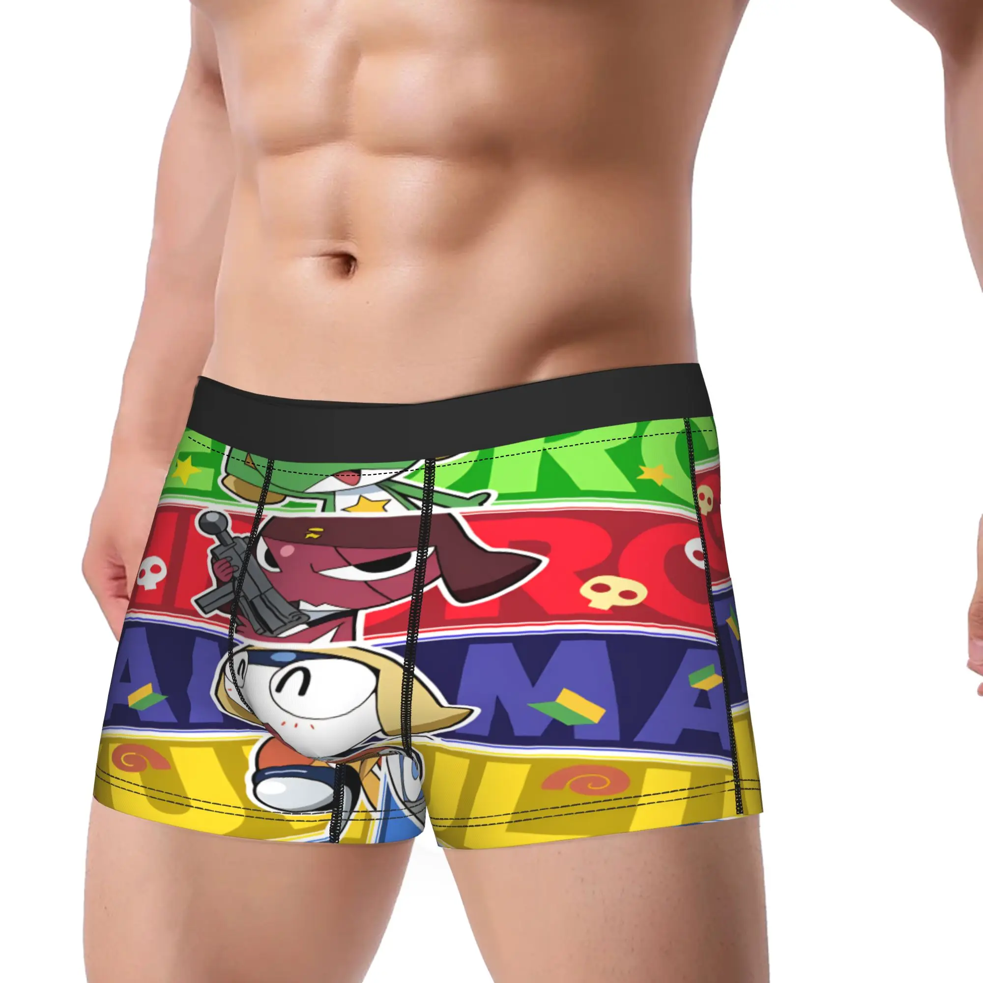 Keroros Gunsous Frog Underwear  Comfortable Panties Design Shorts Briefs For Male Pouch Oversize Boxershorts