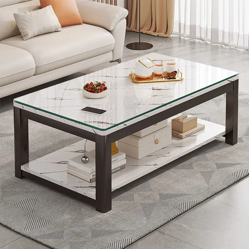 Aesthetic Space Saving Coffee Table Modern Living Room Decoration Accessories Side Table Simple Clear Meubles Home Furniture