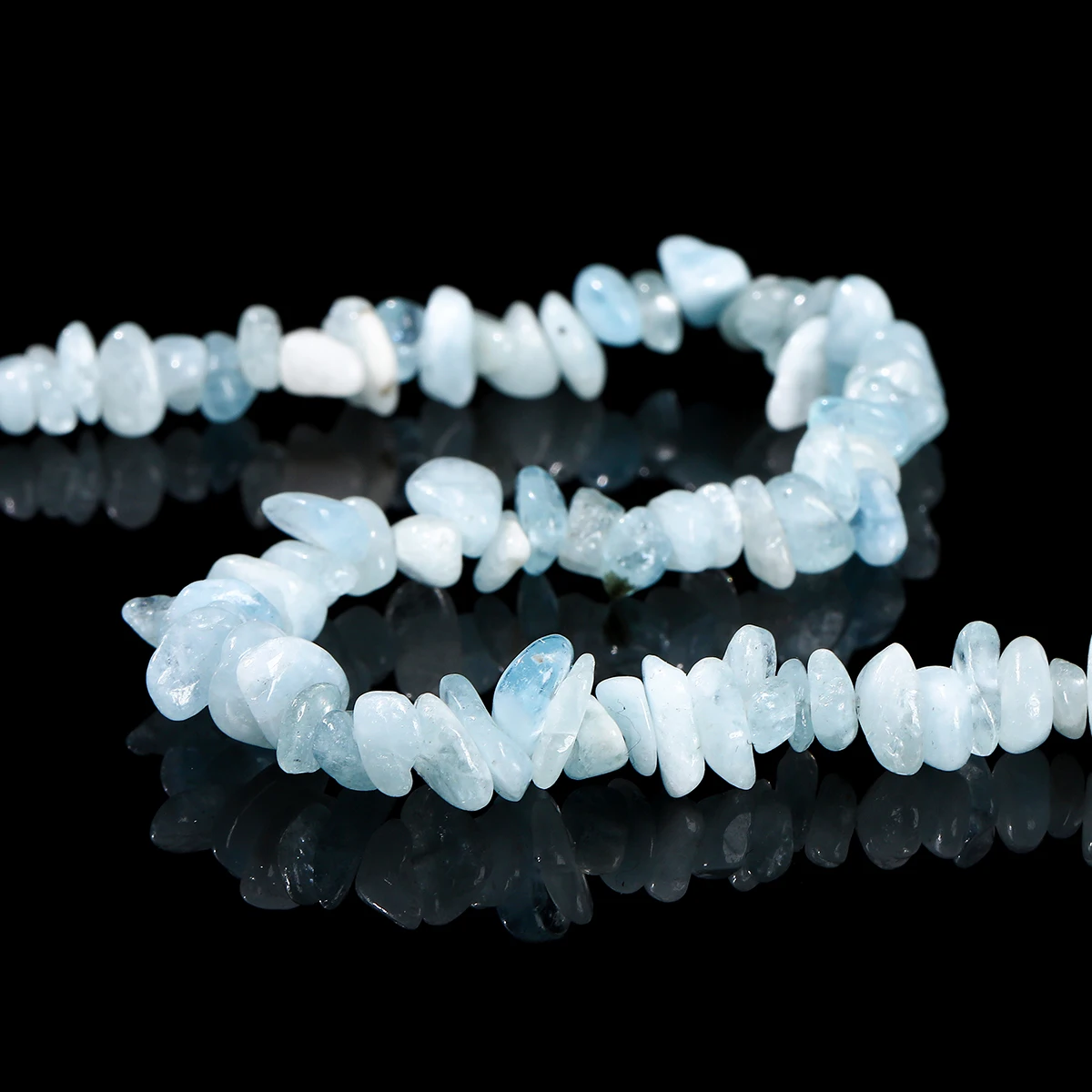 32" Inch Natural Stone Aquamarine Chips Beads Irregular Nugget Shape Bead for Jewelry Making Diy Necklace Bracelet Accessory view 2
