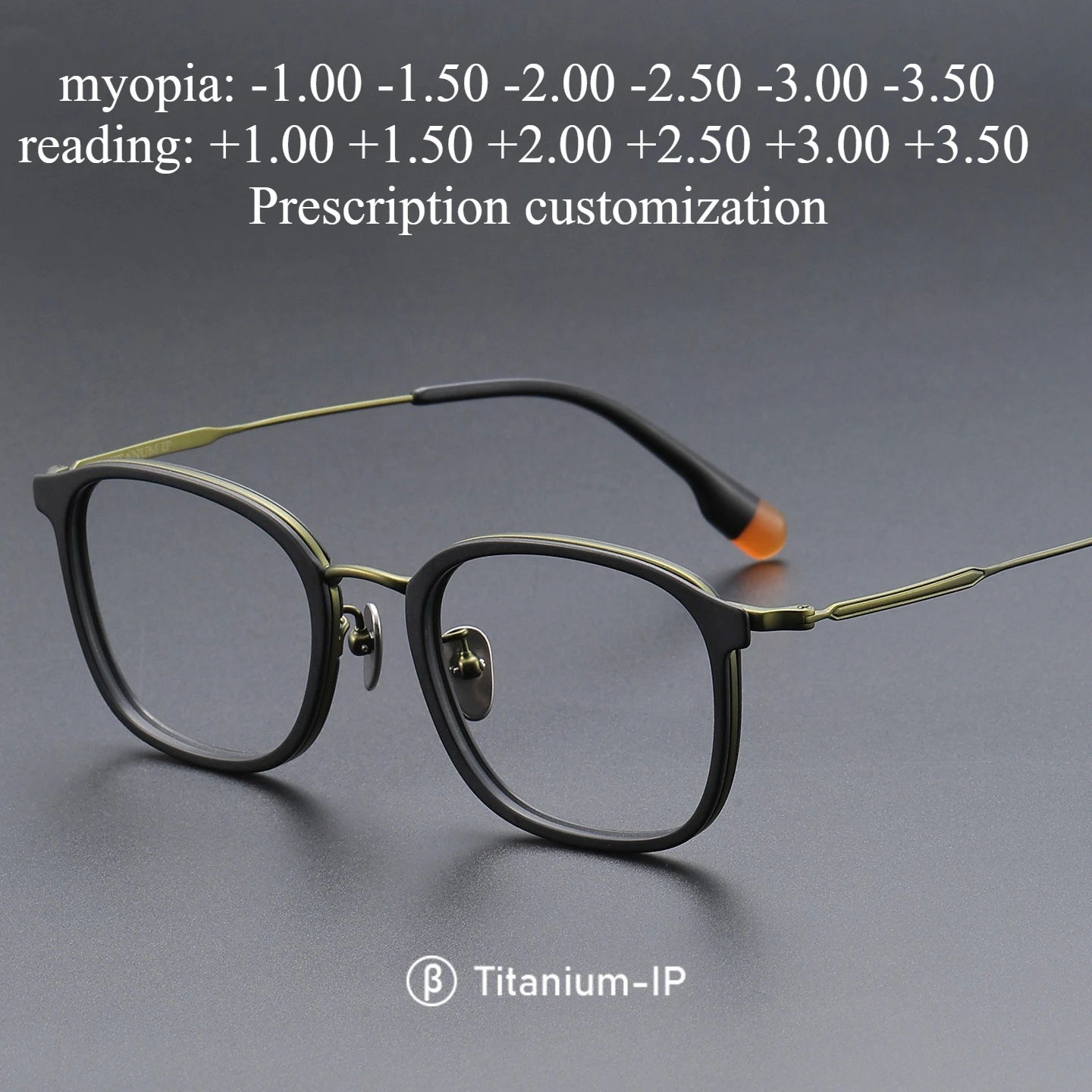 

54mm Ultra-light Pure Titanium Myopia Glasses Frame Men fashion Plate Anti-blue Light Reading Eyeglasses
