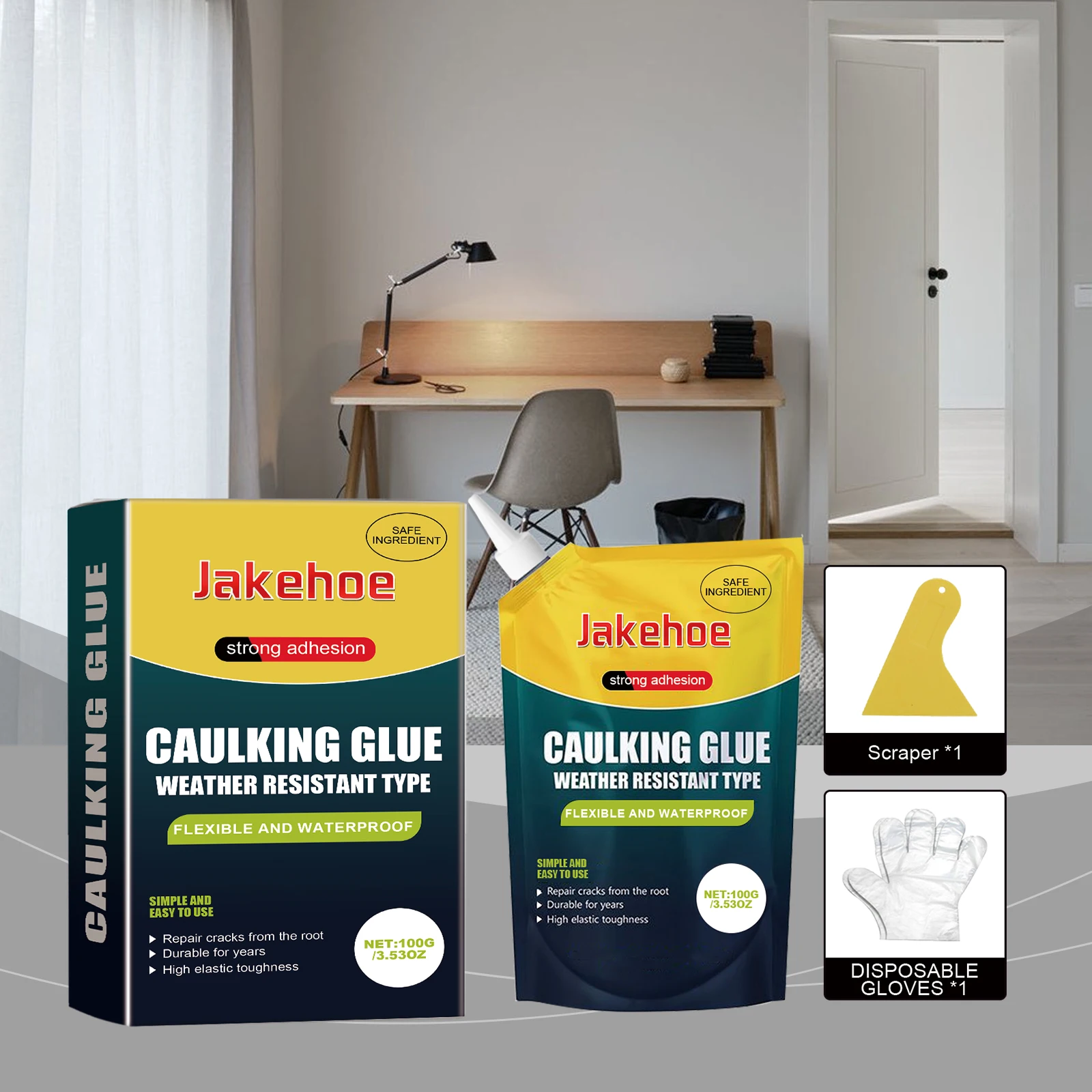 Sellador de reparación impermeable para grietas de hormigón, adhesivo de reparación de huecos de mampostería para exteriores, grietas de suelo