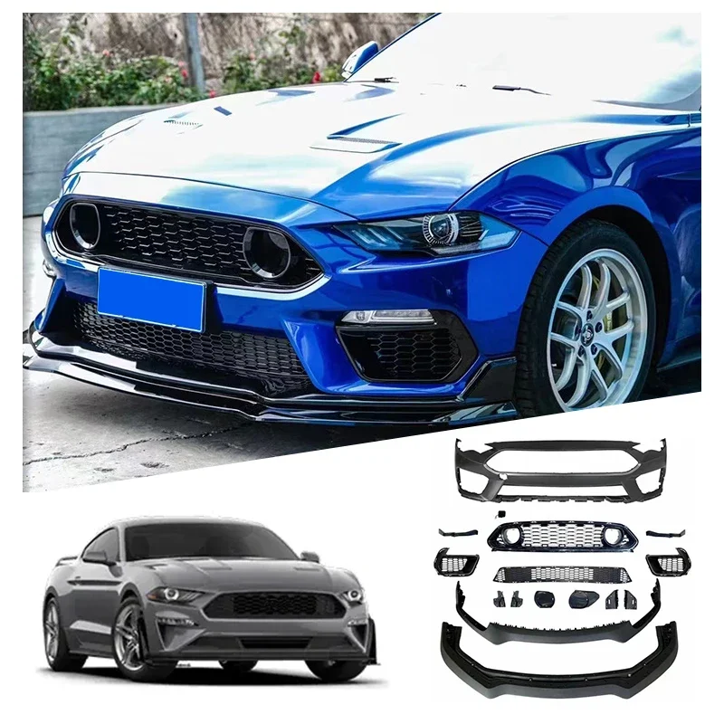 

Front Bumper Assembly Mustang Conversion Front Bumper Large Wide Body Kit For Mustang Gt Body Kit 2018-2023