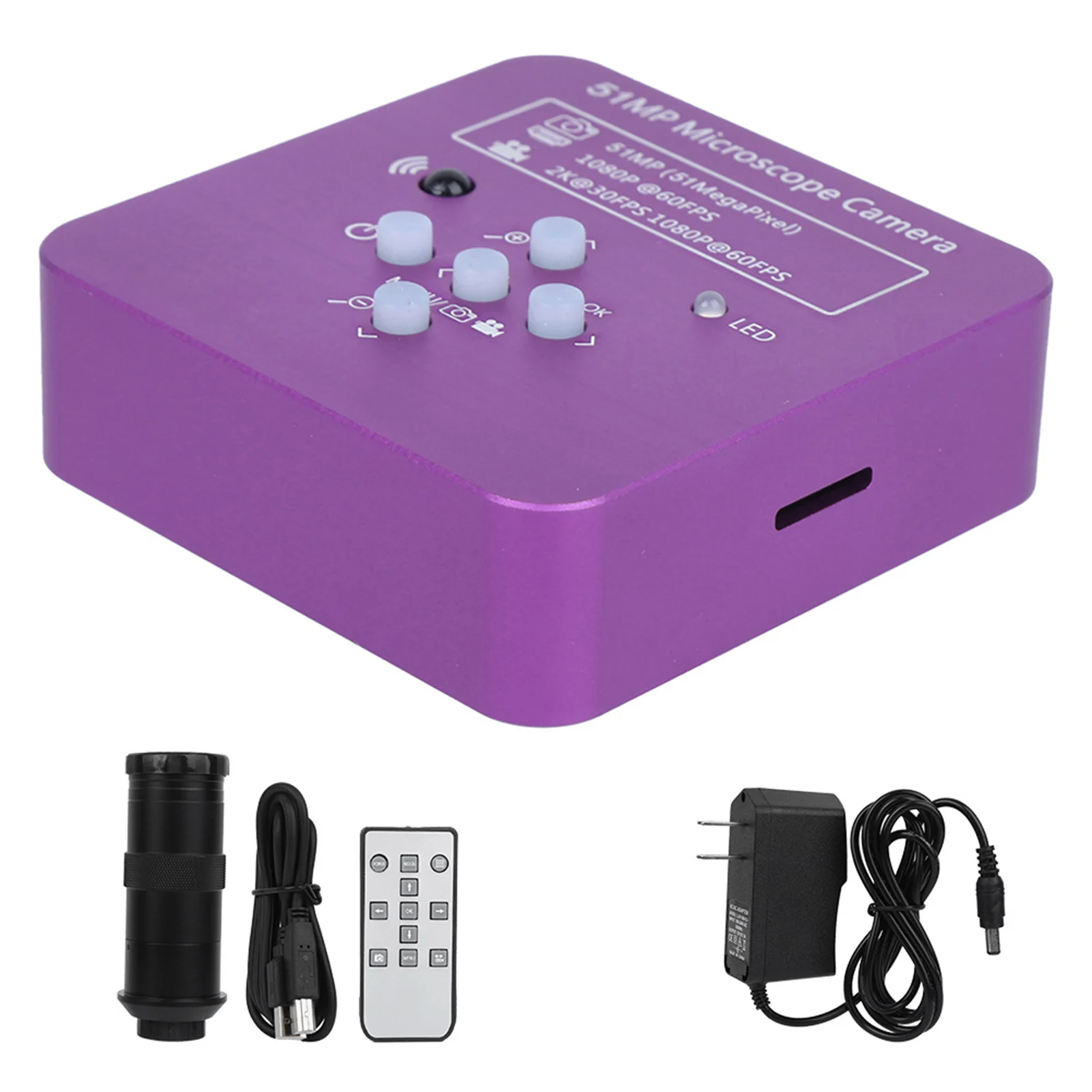 Industrial Electronic Digital Video Microscope Camera HD Microscope Camera C Mount Lens Screen Webcam Video Camera Recorder