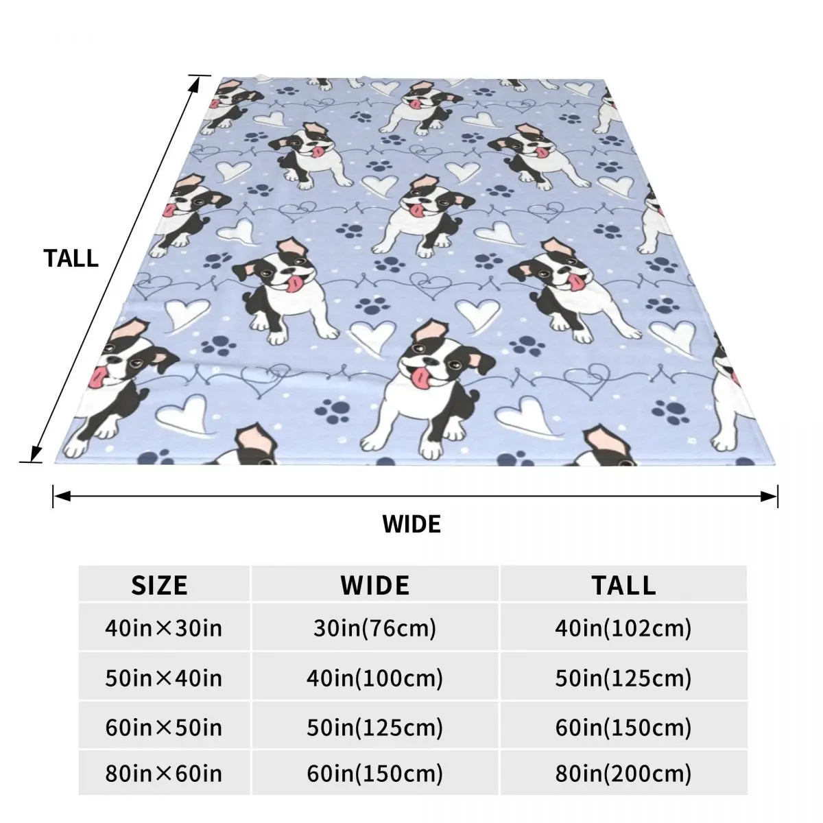 Love Boston Terrier Blanket Animal Travel Flannel Throw Blanket Super Soft Living Room Custom Bedspread Gift