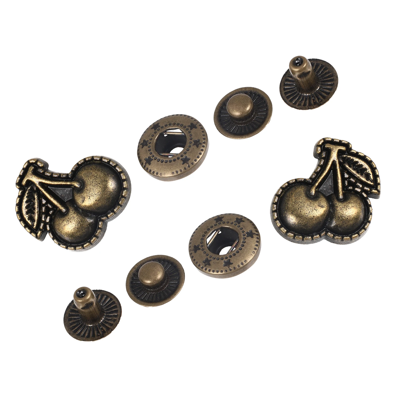 

Metal Snap Buttons 10 Sets Fastener Kits for Crafting Decor Clothes Repair DIY Alloy Craft Projects Fashion Accessories