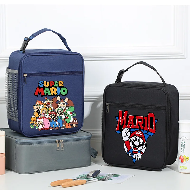 Super Mario Lunch Bag Cationic Series Waterproof Portable Insulated Lunch Box Rice Drink Bento Packet Thickened Ice Pouch Gift