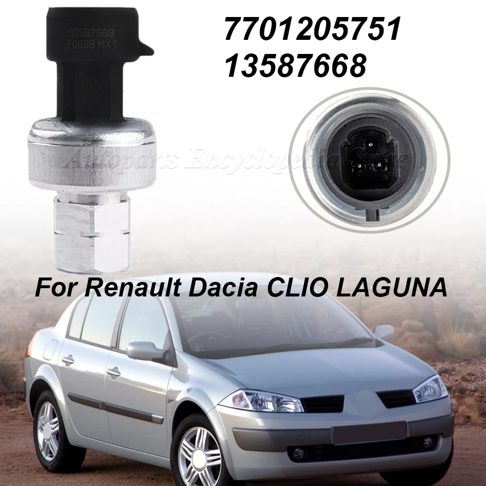 

Fit For Renault Dacia CLIO LAGUNA Espace NISSAN New A/C Air Conditioning Refrigerant Pressure Switch Sensor 7701205751 13587668