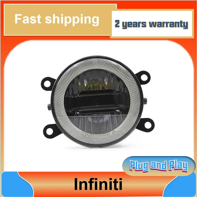 

Car Styling for Infiniti FX Fog Light EX JX QX 25 27 35 37 Auto Angel Eye Fog Lamp DRL 3 function model