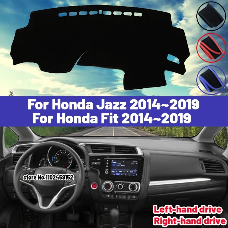

Высокое качество для Honda Jazz Fit 2014 2015 2016 2017 2018 2019, коврик для приборной панели автомобиля, козырек от солнца, избегайте света, ковры с защитой от УФ-лучей