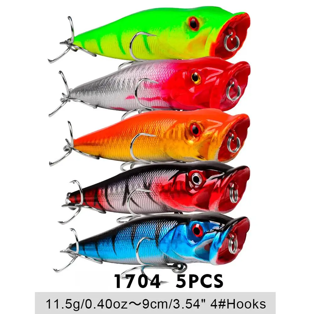 

1pcs Big Popper Fishing Lure Artificial Fishing Bait Wobbler Crankbait Steel Hook Fishing High Carbon Lures L8B4