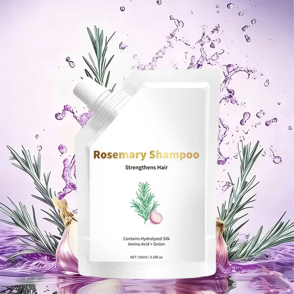 شامبو روزماري لنمو الشعر لتخفيف الشعر للنساء والرجال، يساقط الشعر، ويقوي فروة الرأس مع الحرير المتحلل، 100 مل