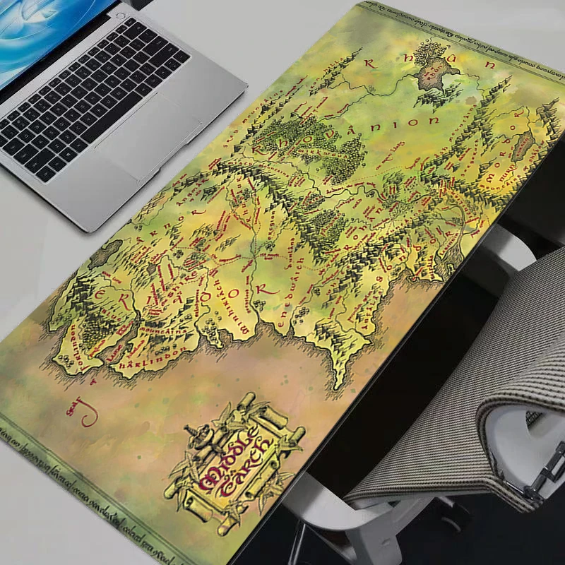 Mouse pads l-senhor dos anéis gaming mousepad computador grande tapete de mesa teclado de escritório tapete anime xxl gamer mouse pad