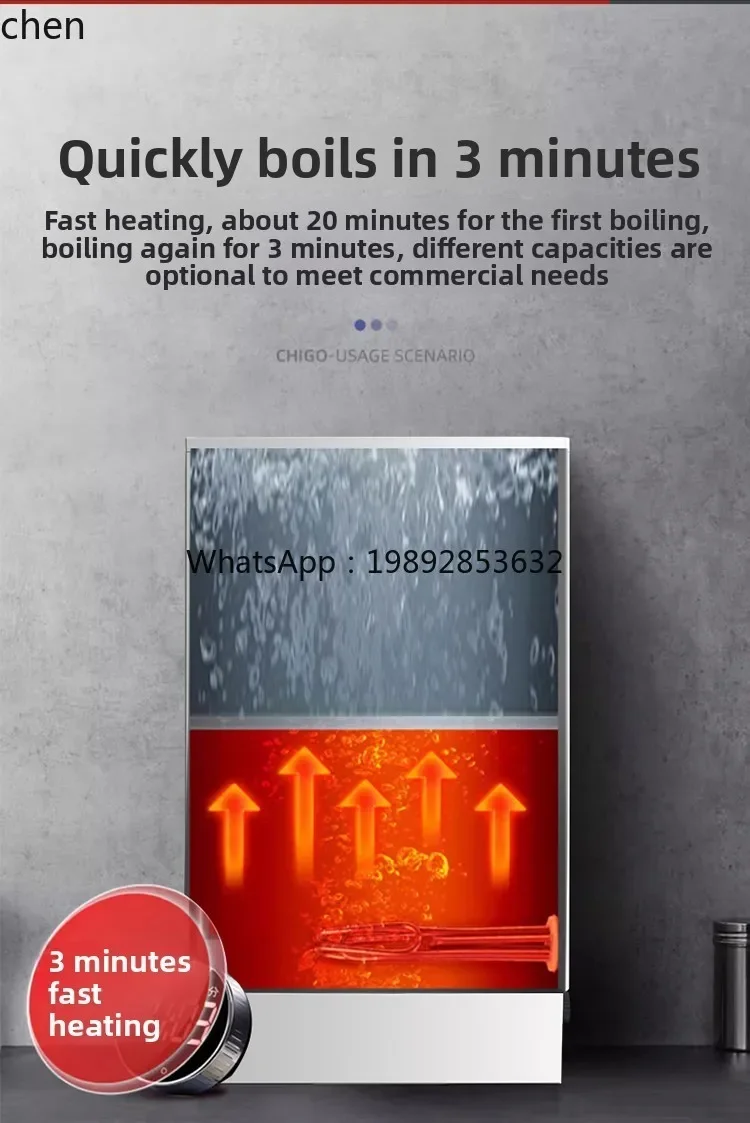 Caldera de agua eléctrica automática cc21, hervidor de agua para taller, tanque de ebullición y filtrado, horno de ebullición
