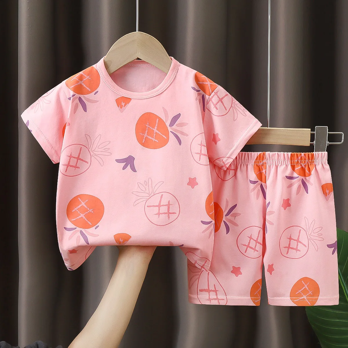 Children's 2 Pieces Women Sets Pure Cotton Summer Short Sleeve top+shorts boys' Summer Wear Baby T-shirts girls' Thin Clothes